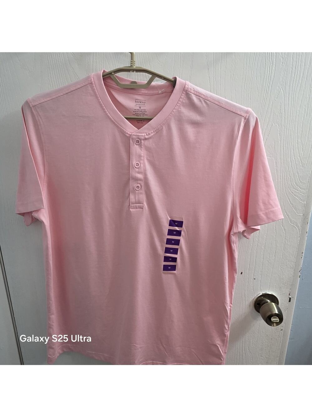 BERKLEY JENSEN 100%‎ Pima Cotton Polo Golf Shirt MENS M Pink NWT Casual Classic